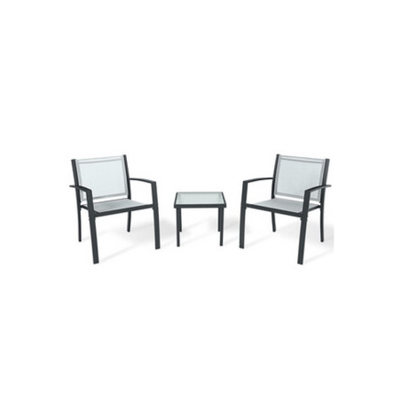 SALOTTO HAVANA 3 PZ ACCIAIO GRIGIO